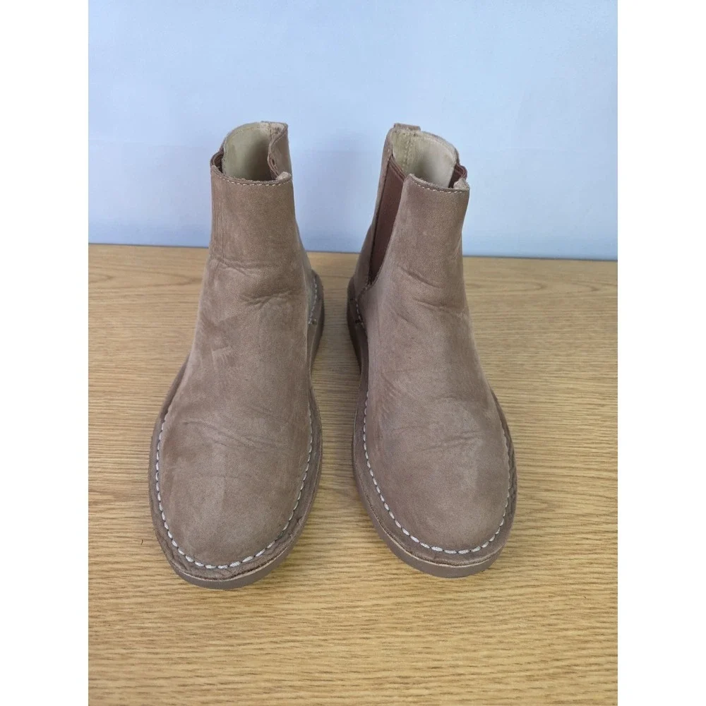 L.L. Bean Stonington Women's 9M Chelsea Ankle Boots‎ Brown Suede Leather Comfort